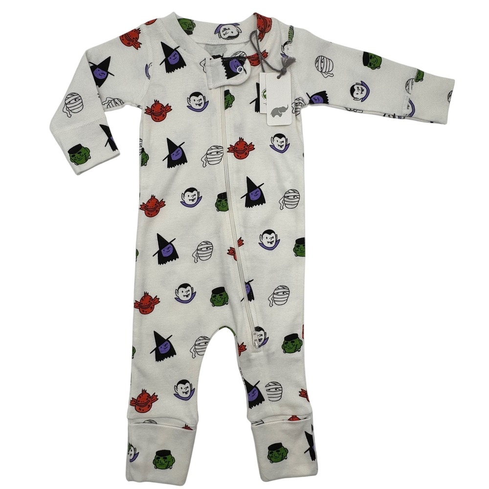 Monica + Andy Sleepwear Halloween Monster Organic Cotton Baby 0-3M NWT Fall
